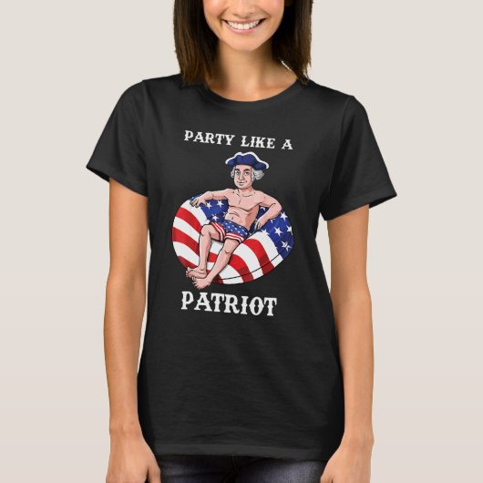 T-shirt George Washington 4 juillet Parti du drapeau améri (Devant)