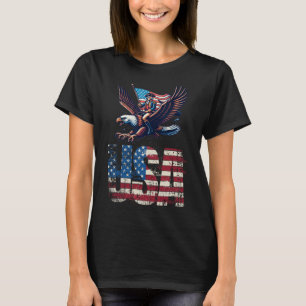 T-shirt George Washington À cheval Sur Un Aigle 4 juillet