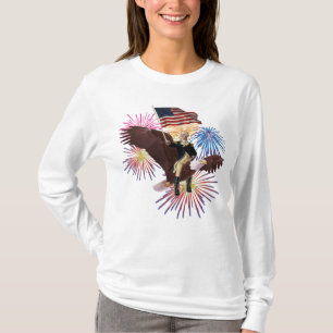T-shirt George Washington chevauchant un aigle avec un dra