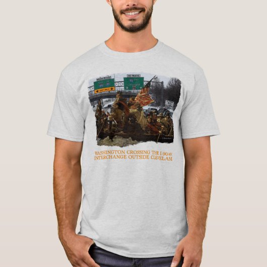 T-shirt George Washington croisant I-490 Cleveland (Devant)