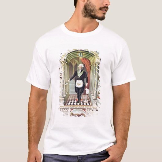 T-shirt George Washington en tant que franc-maçon (Devant)