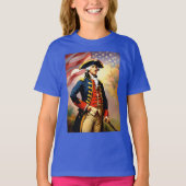 T-shirt George Washington en tenue de guerre (Devant)