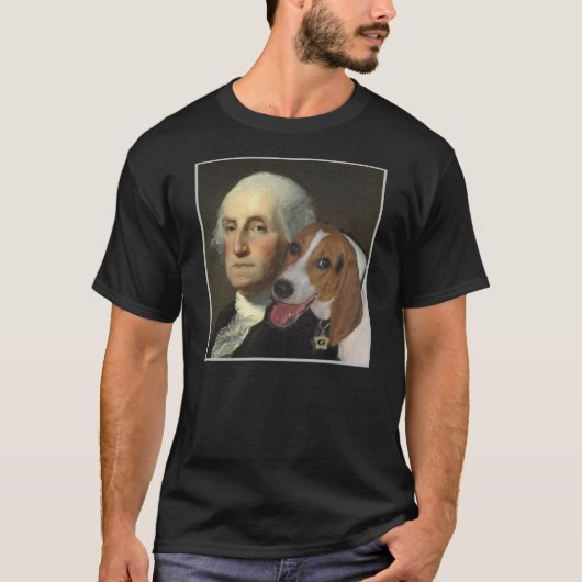 T-shirt George Washington et son fox-hound (Devant)