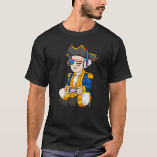 T-shirt George Washington Gamer 4 juillet American Gamer
