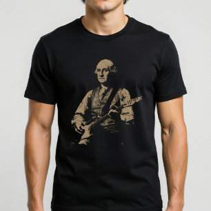 T-shirt George Washington jouant de la guitare