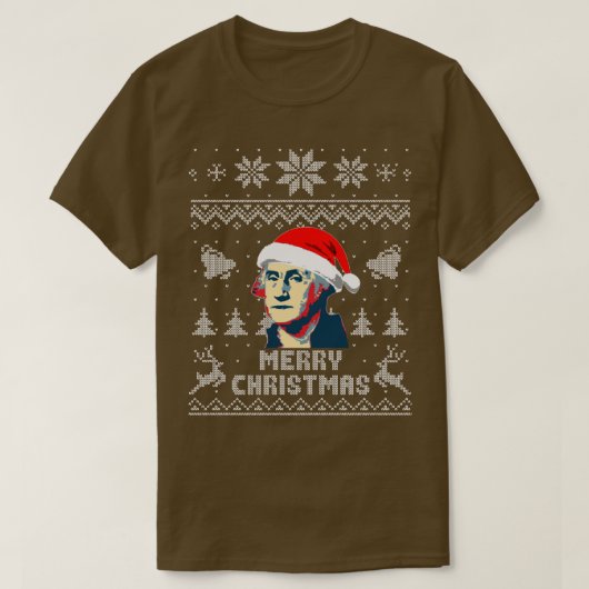T-shirt George Washington Joyeux Noël (Design devant)