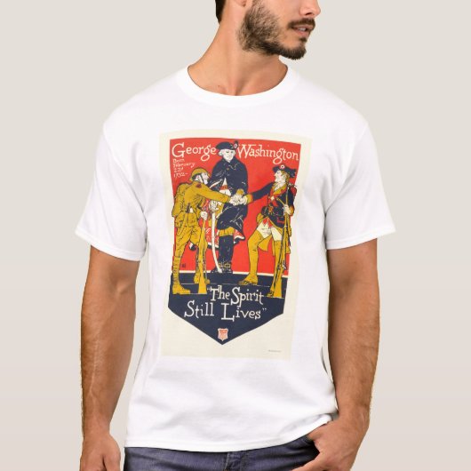 T-shirt George Washington "l'esprit vit toujours " (Devant)