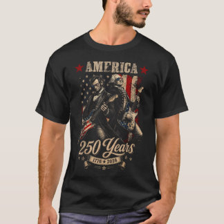 T-shirt George Washington Lincoln jouant de la guitare Abe