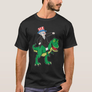 T-shirt George Washington T Rex Drôle 4 juillet Américain