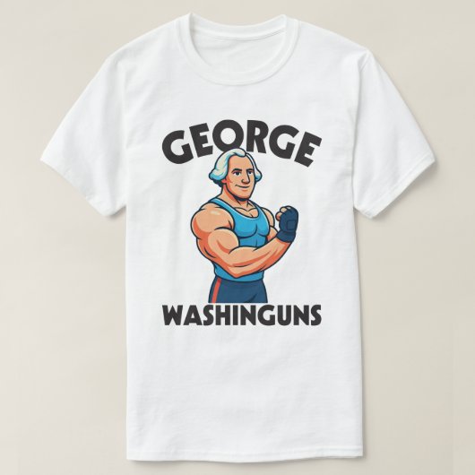T-shirt George Washinguns Cartoon Gym Flex Tee (Design devant)