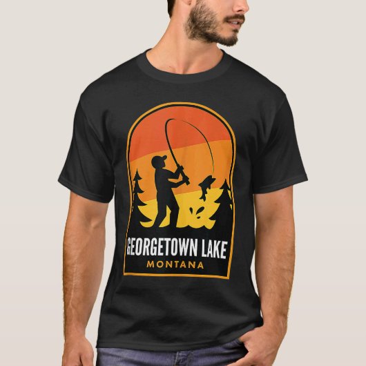 T-shirt Georgetown Lac Montana Pêche (Devant)