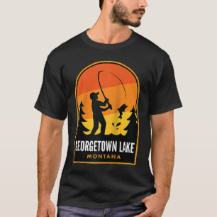 T-shirt Georgetown Lake Montana pêche raglan