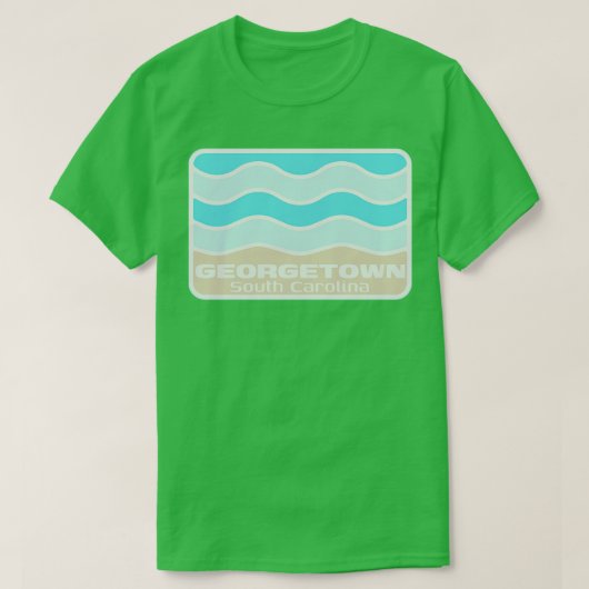 T-shirt Georgetown South olina Crashing Wave sur un Sandy (Design devant)