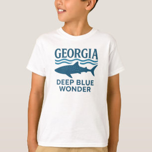 T-shirt Georgia Deep Blue Wonder   Baleine Requin Ocean Li