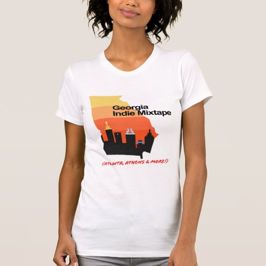T-Shirt Georgia Indie Mixtape Ringer (Devant)