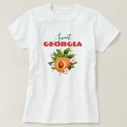 T-shirt Georgia Peach Fruit (Design devant)