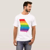 T-shirt georgia pride. rayé. (Devant entier)