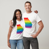 T-shirt georgia pride. rayé. (Unisexe)