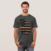 T-shirt Georgia Thin Orange Line Recherche Secourir l'équi (Devant entier)