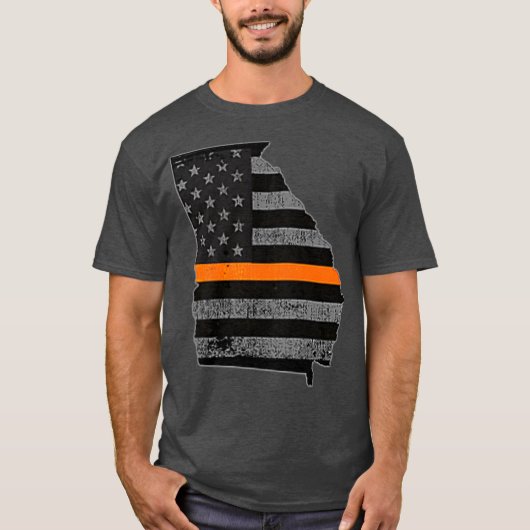 T-shirt Georgia Thin Orange Line Recherche Secourir l'équi (Devant)