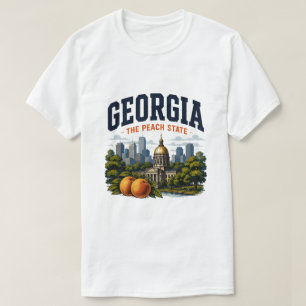 T-shirt Géorgie États-Unis L'État des pêches