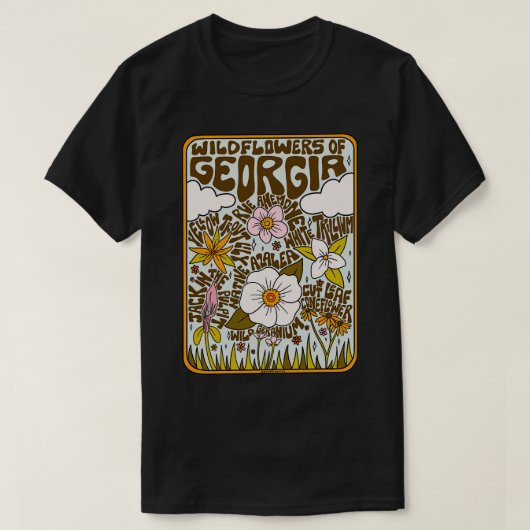 T-shirt Géorgie Fleur sauvage (Design devant)
