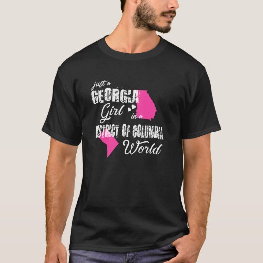 T-shirt Géorgie Juste Une Géorgienne Dans Un Quartier De C (Devant)