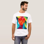 T-shirt Géorgie O Keeffe Red Canna (Devant entier)