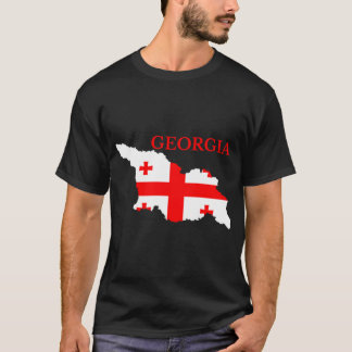 T-shirt Géorgie Pays T-ShirtGéorgie Pays Drapeau Carte