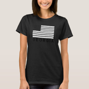 T-shirt Géorgie USA Drapeau Athènes rouge et noir Athènes