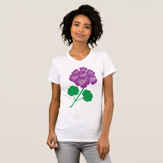T-shirt Geranium Flowers (Devant entier)