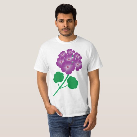 T-shirt Geranium Flowers (Devant entier)