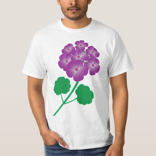 T-shirt Geranium Flowers (Devant)