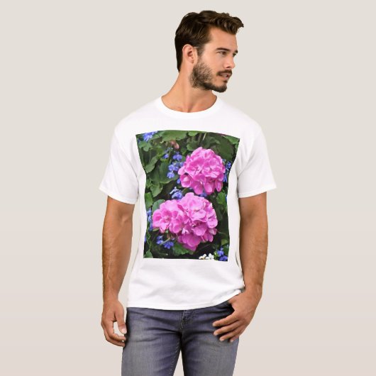 T-shirt Geraniums et Periwinkle (Devant entier)