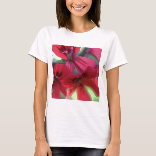 T-shirt Geraniums peints (Devant)