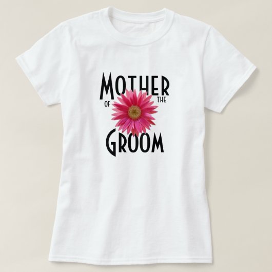 T-shirt Gerbera Rose Daisy/ Mariage (Design devant)