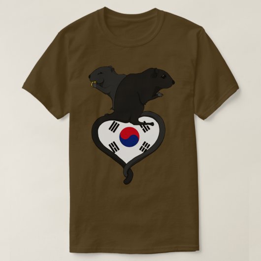 T-shirt Gerbil Corée du Sud sombre (Design devant)