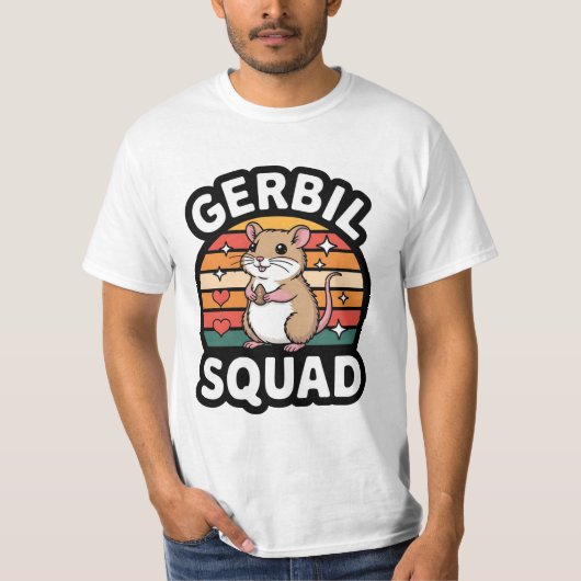 T-shirt Gerbil Squad Cute Retro Gerbil Lover Design (Devant)