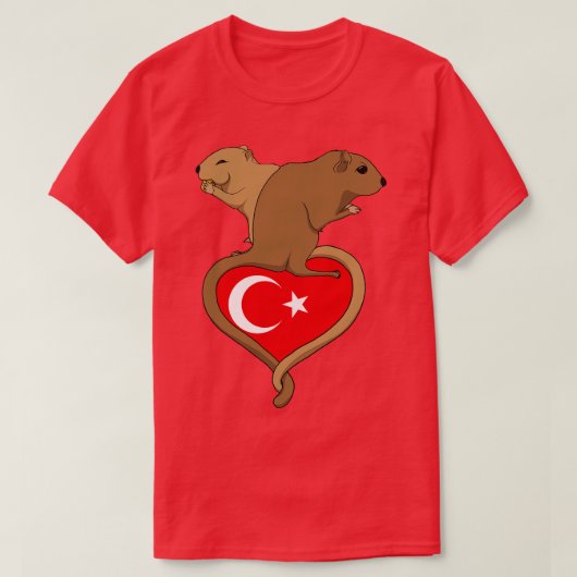 T-shirt Gerbil Turquie lumière (Design devant)