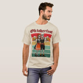 T-shirt German Beer Festival Skeleton Couple Halloween  (Devant entier)