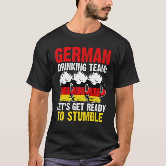 T-shirt German drinking team let's get Germany drinking te (Devant)