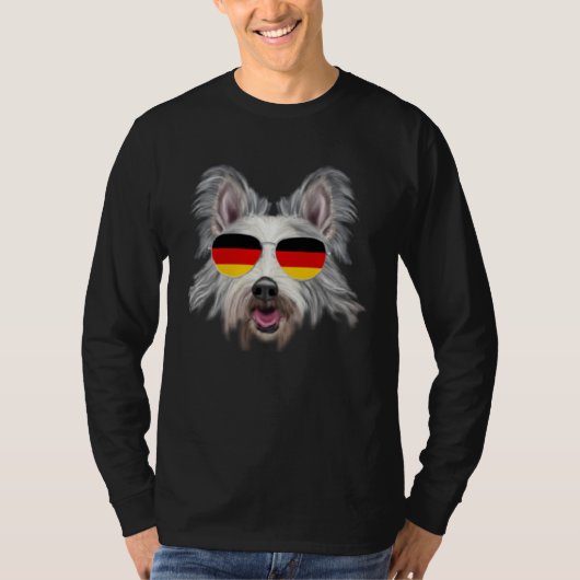T-shirt German Flag Berger Picard Dog Germany Pocket (Devant)