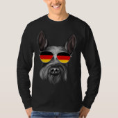 T-shirt German Flag Giant Schnauzer Dog Germany Pocket (Devant)