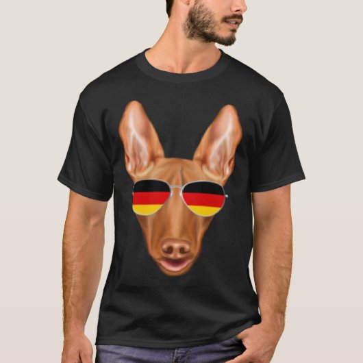 T-shirt German Flag Pharaoh Hound Dog Germany Pocket (Devant)