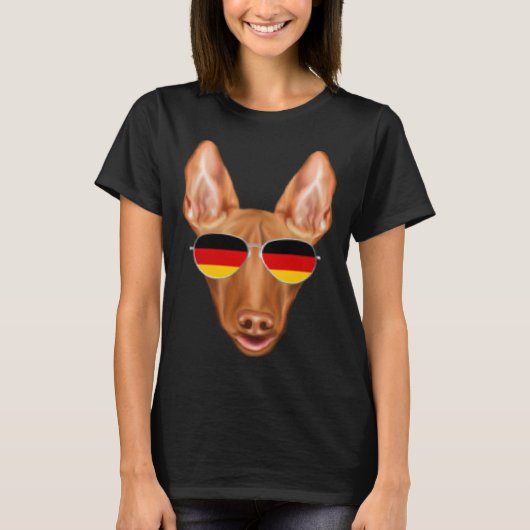 T-shirt German Flag Pharaoh Hound Dog Germany Pocket (Devant)