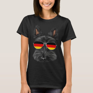 T-shirt German Flag Scottish Terrier Dog Germany Pocket