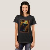 T-shirt German Longhaired Pointer Painting Sunflower Flowe (Devant entier)
