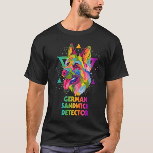 T-shirt German Sandwich Detector German Shepherd Humor Sh (Devant)