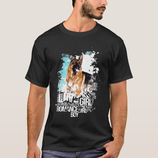 T-shirt German Shepherd Dog Cool (Devant)