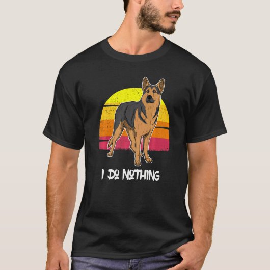 T-shirt German Shepherd Dog Gsd Sunset 50 (Devant)